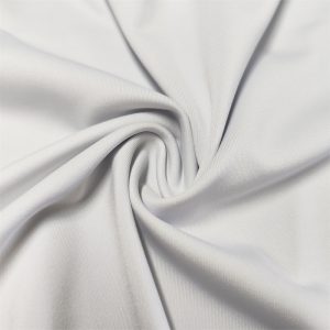 Poly spandex white stretch jersey knit fabric for sportswear