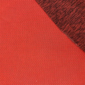100% Polyester Melange Heather Birdseye Mesh Fabric 3 100% Polyester Melange Heather Birdseye Mesh Fabric