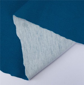 Cotton polyester blended two tone interlock knit fabric 2 Cotton polyester blended two tone interlock knit fabric
