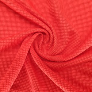 Moisture wicking 100% polyester waffle knit fabric for athletic wear