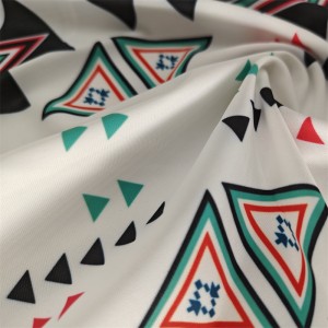 Repreve recycled polyester elastane lycra printed swimwear fabric
