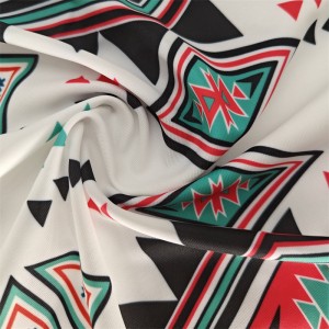 Repreve recycled polyester elastane lycra printed swimwear fabric